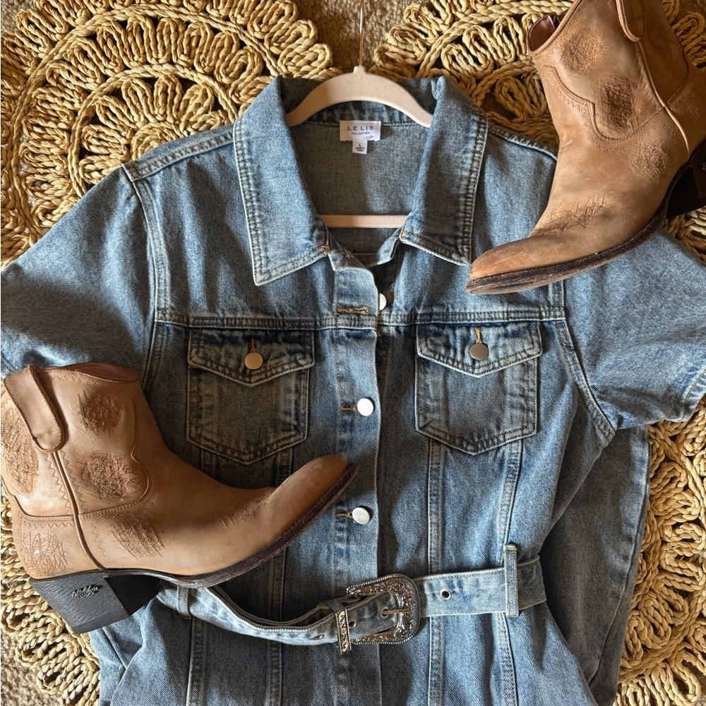 Denim Belted Dress